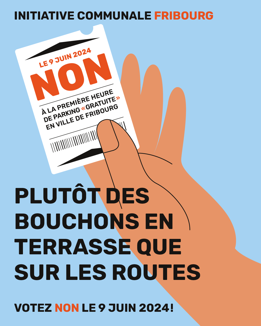 Image Non &agrave; l'initiative &laquo; La premi&egrave;re heure de parking gratuite &agrave; Fribourg &raquo;