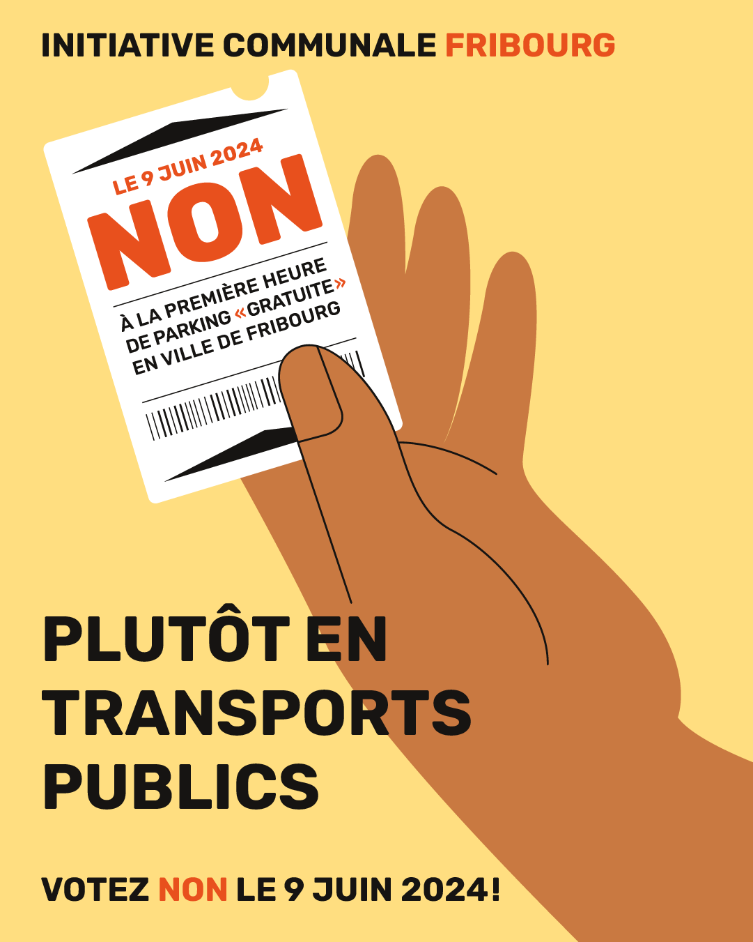 Image Non &agrave; l'initiative &laquo; La premi&egrave;re heure de parking gratuite &agrave; Fribourg &raquo;