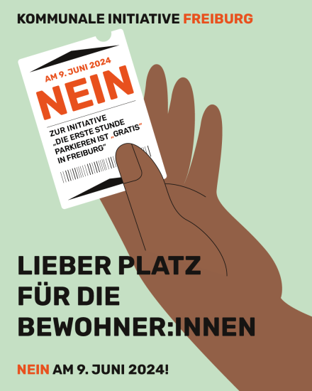 Image NEIN ZUR INITIATIVE „DIE ERSTE STUNDE PARKIEREN IST „GRATIS" IN FREIBURG"