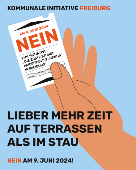 Image NEIN ZUR INITIATIVE „DIE ERSTE STUNDE PARKIEREN IST „GRATIS" IN FREIBURG"